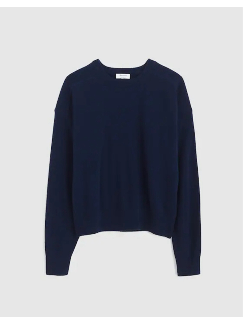 NWT Madewell Crewneck Sweater in Cashmere in Dark Cosmos size XS